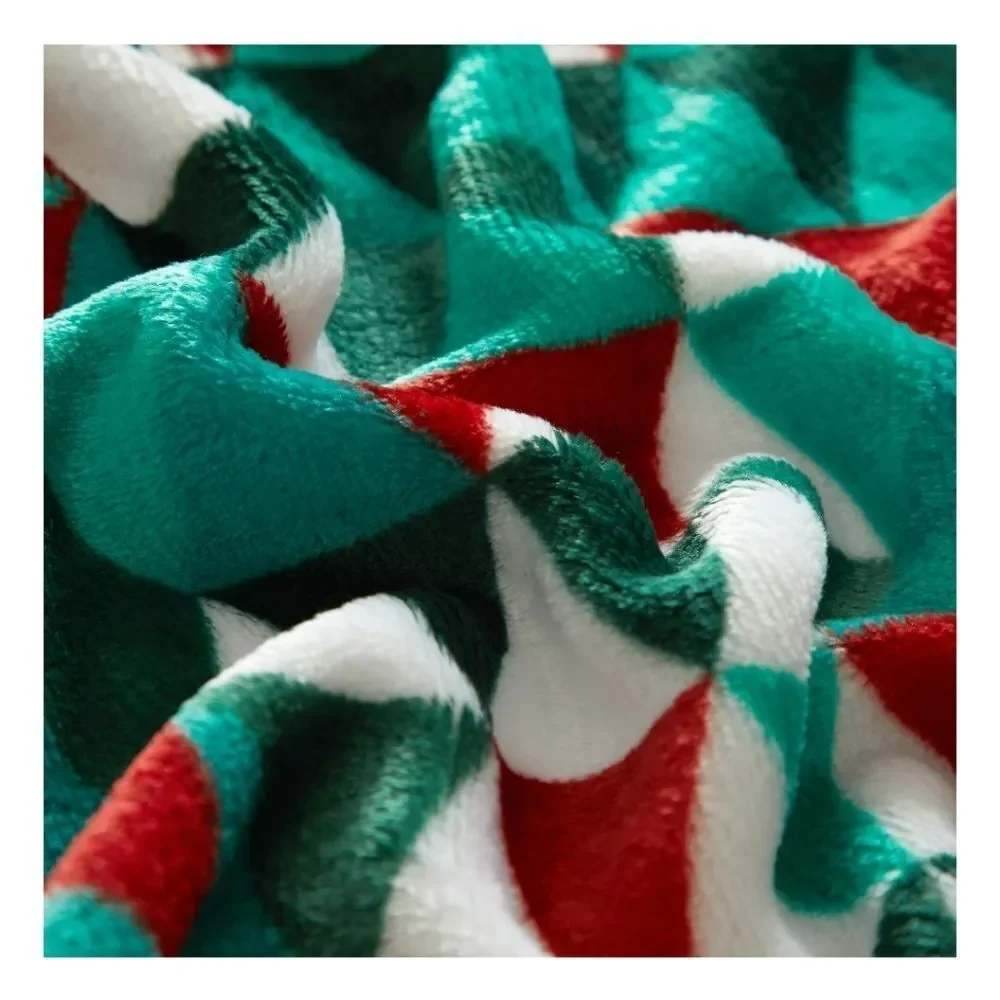 Holiday Time Christmas Winter Modern Trees Design Soft Plush Throw Blanket, New